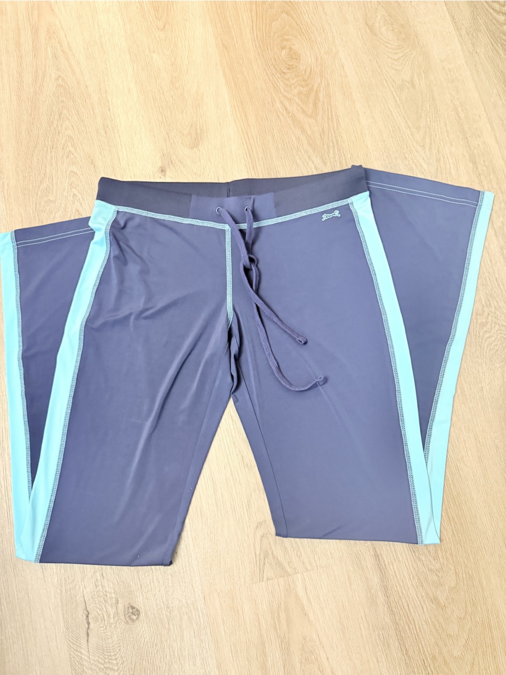 Le Tigre Navy Lounge Pants with Light Blue Side Panels